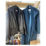 Wilson menï¿½s leather coat size large and womenï¿½s