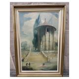 Vintage Rossi framed print on board approx