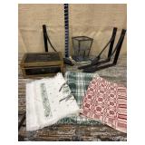 Spoon shelf brackets, metal box, light shade,