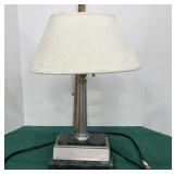 Hotel/desk lamp. Marble and chrome? Needs