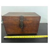 Antique wooden ballot box