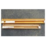 Handmade wooden fishing pole cases. One for 9