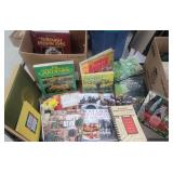 Box books - gardening, Indians, book of kells,