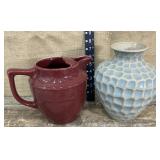 Ceramic pitcher & vase