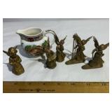 C.1960ï¿½s gold angels w/ painted faces. (Hong