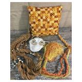 Retro macramï¿½ plant hangers, and pillow *small