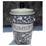 German fruit crock. Antique RUMTOPF in cobalt
