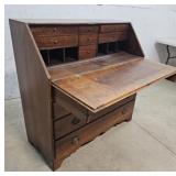 Early Cherry slant front desk 43"20"43"
