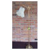 Antique Art Deco Bridge Arm Cast Iron, Brass &