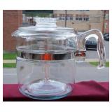 Vintage PYREX Flameware 4-6 Cup Glass Coffee Pot
