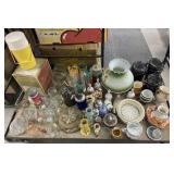 Gone crazy glass lot! - canisters, hurricane lamp