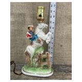 Roy Rogers Chalkware carnival lamp - chip on base