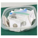 Small tub of Indian head nickels and steel