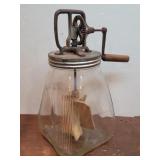 #8 antique glass butter churn