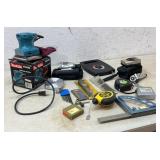 Tape measures,sander, misc tools