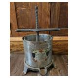 Fruit Press 1.5 gallon O.P. Shiver Co