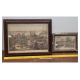 2pcs art - New York Bay & Putnam female seminary