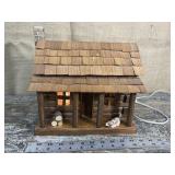 Light up log cabin decor