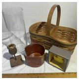 Handmade Bradford Basket. Vase and Knick knacks.