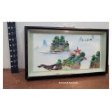 Chinese shell / mother of pearl shadow box - 1