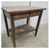 1 drawer oak library table 30"20"30