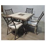 Aluminum tile top patio set