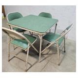 Folding table and 4 chairs