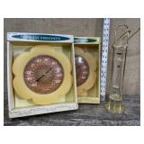 Galileo hanging or stand thermometer, & 2