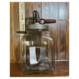 8Qt Butter Churn. Metal paddles, working