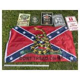 Man cave lot - Donï¿½t Tread On Me flag, Jack
