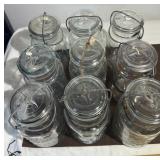 Canning Jars 9 total Ball, Atlas, Drey. Clean.