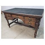 Oak desk Lion Head pulls 54"30"31"