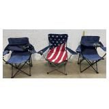 3 camping chairs