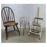 Chair ,stool wire planter