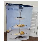 International silver 3-tier server - new and box