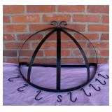 Vintage Wrought Iron Half Round Farmhouse Hanging