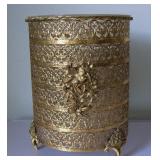 Mid Century Hollywood Regency Gold Filigree Waste
