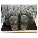canning Jars. 10 total. Atlas.