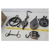 Wood And Iron Pulleys
