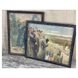 2 Military framed prints