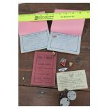 Ephemera - Litchfield PA dog tags, odd fellows,