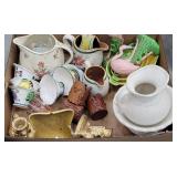 Box - Corn Dishes, Flamingos, Stangl, Etc -