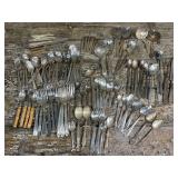 Box lot of misc. silverware/cutlery