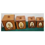 MCM wooden canister set