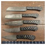 Set 5 Damascus chef/kitchen knives