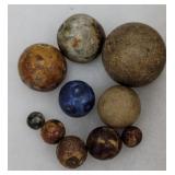 Antique clay marbles -Bennington?