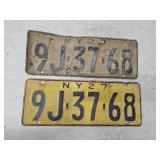 Pair ny license plates