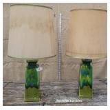 Gorgeous Pair MCM table lamps - original shades