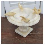 Alabaster/marble Bird Bath - Needs Some Scrubbing