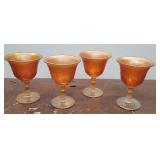 Set 4 Orange Tree Marigold Goblets